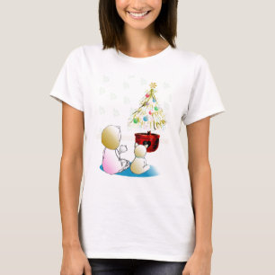 Mädchen im Nachthemd Heiligabend T-Shirt