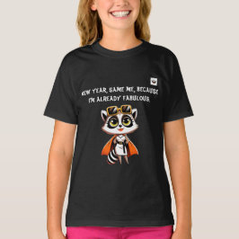 Mädchen im neuen Jahr, gleich ich dunkel T-Shirt