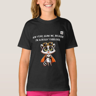 Mädchen im neuen Jahr, gleich ich dunkel T-Shirt