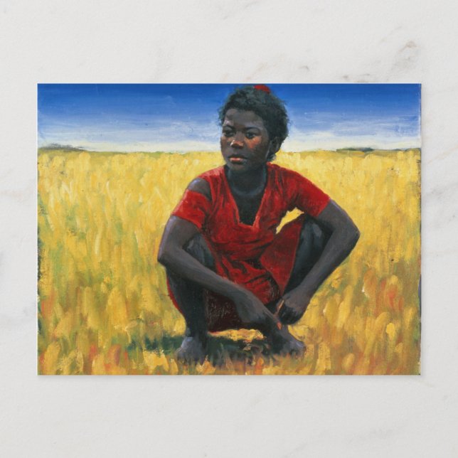 Mädchen im Rot 1992 Postkarte (Vorderseite)