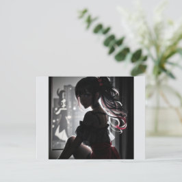 Mädchen im Schatten Postkarte