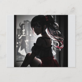 Mädchen im Schatten Postkarte