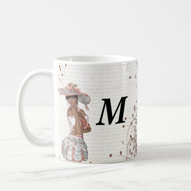 Mädchen im Sommerhut Kaffeetasse (Links)