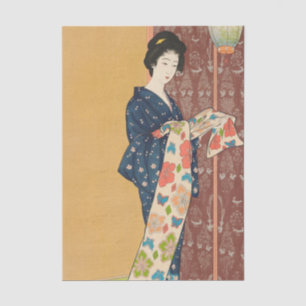Mädchen im Sommerkostüm von Hashiguchi Goyo Seidenpapier
