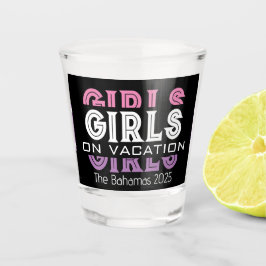 Mädchen im Urlaub Personalisiert Schnapsglas