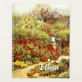 Mädchen im Viktorianischen Garten Planer