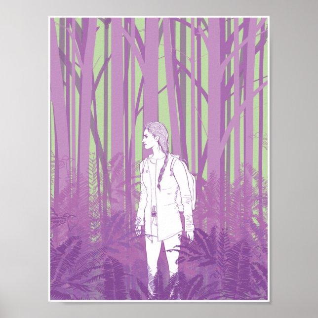 Mädchen im Wald 8,5 x 11 Poster (Vorne)