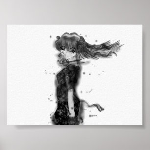 Mädchen im Wind Poster