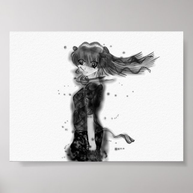 Mädchen im Wind Poster (Vorne)