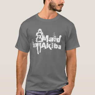 Mädchen in Akiba grundlegendem dunklem T - Shirt