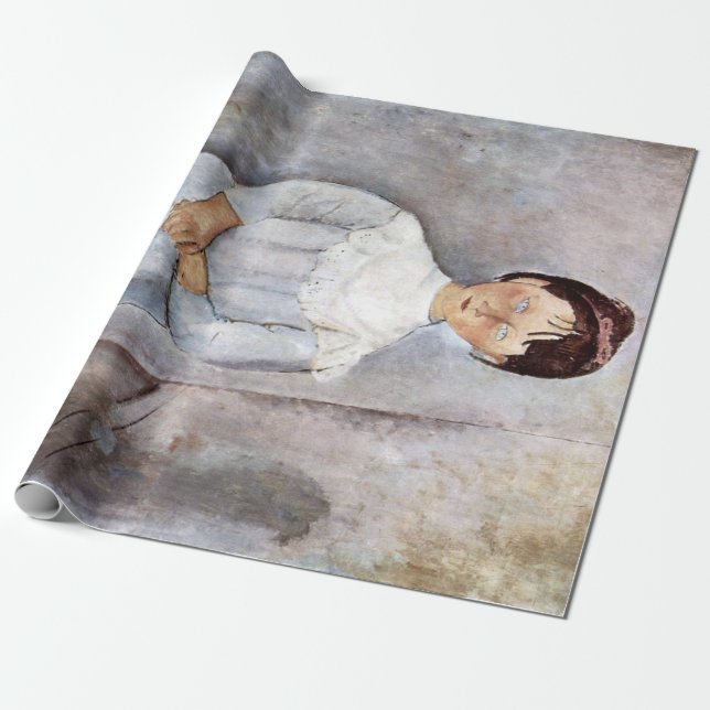 Mädchen in Blau, Modigliani Geschenkpapier (Ungerollt)