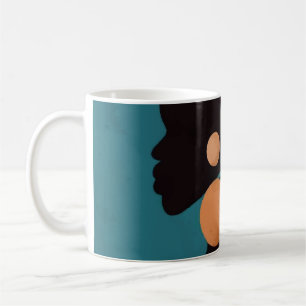 Mädchen in den Tropen. Schöne afrikanische Frau. S Kaffeetasse