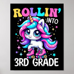 Mädchen in der dritten Klasse Zurück zur Schule Ro Poster
