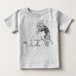Mädchen in der Hundeleitung Baby T-shirt