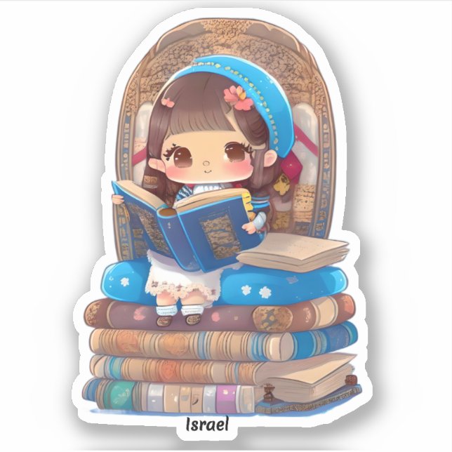 Mädchen in der Welt - Israel Aufkleber (Vorderseite)