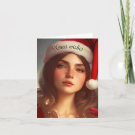 Mädchen in dieser Weihnachtskarte Karte