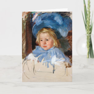Mädchen in einem blauen Bonnet, Mary Cassatt Karte
