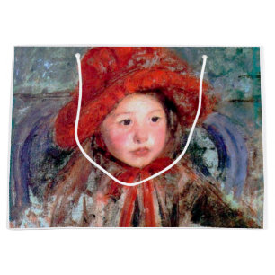 Mädchen in einem großen Red Hat, Mary Cassatt Große Geschenktüte