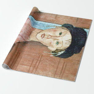 Mädchen in einem Hut, Modigliani Geschenkpapier