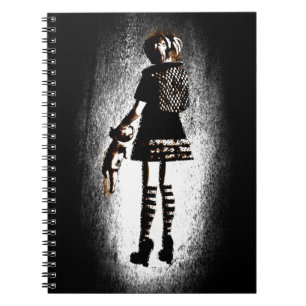 Mädchen in Goth Notizblock