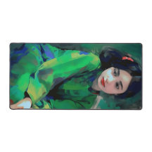 Mädchen in grünem Kleid