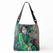 Mädchen in grünem Kleid