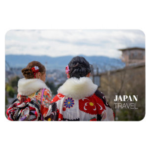 Mädchen in Kimono, Kyōto, Japan ReiseSouvenir Magnet