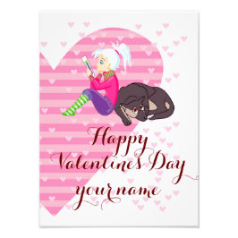 Mädchen in Liebe Fotodruck