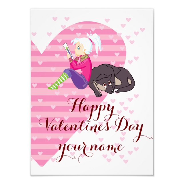 Mädchen in Liebe Fotodruck (Vorne)