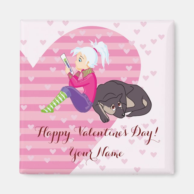 Mädchen in Liebe Magnet (Vorne)