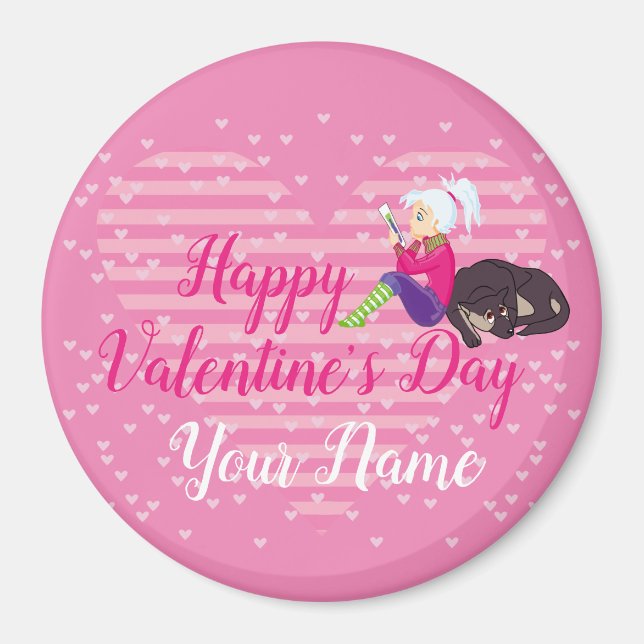 Mädchen in Liebe Magnet (Vorne)