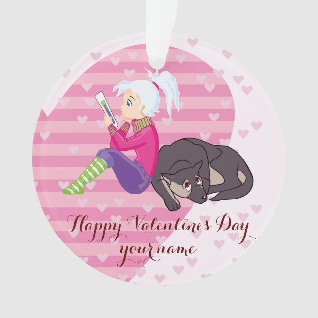 Mädchen in Liebe Ornament (Vorderseite)