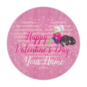 Mädchen in Liebe Schneidebrett