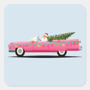 MÄDCHEN IN PINK CLASSIC CADDY CHRISTMAS STICKERS