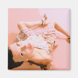 Mädchen in rosa Magnet