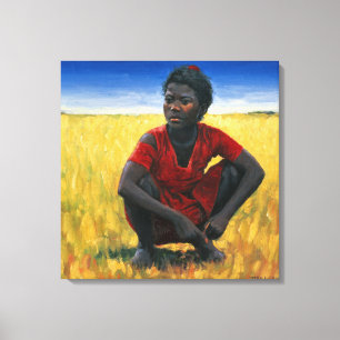 Mädchen in Rot 1992 Leinwanddruck