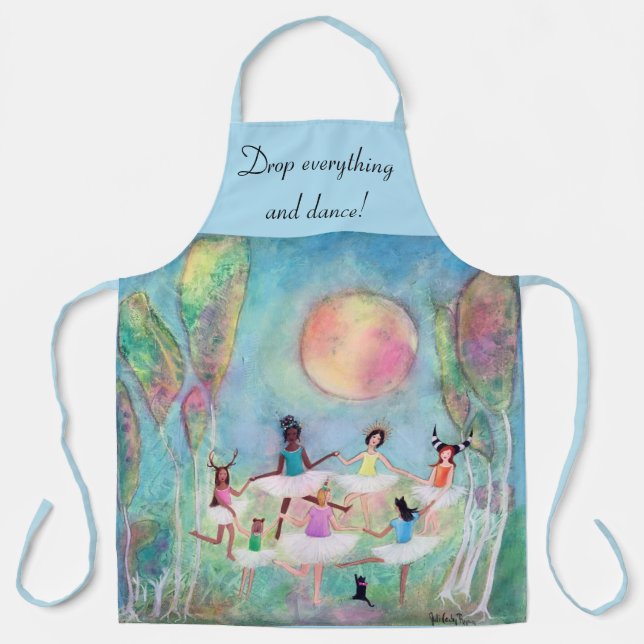 Mädchen in Tutus Whimsical Art  Schürze (Vorderseite)