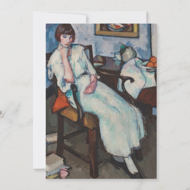 Mädchen in Weiß | Samuel John Peploe (Vorderseite)
