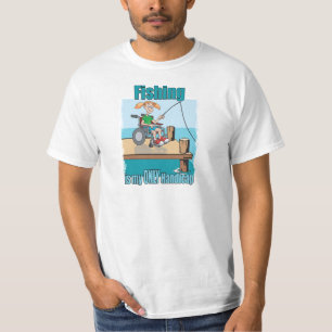 Mädchen in WheelChair Angeln T-Shirt