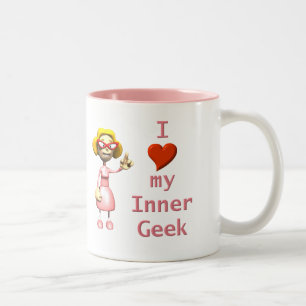 Mädchen-innerer Aussenseiter Zweifarbige Tasse