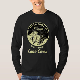 Mädchen ins Camping mit ihrem Cane Corso Hund Rass T-Shirt