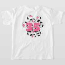 Mädchen Jersey Anzahl Gruppe Fußball Bälle pink