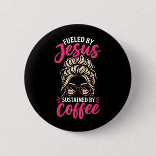Mädchen Jesus Kaffee Frauen Christlicher Glaube Gl Button
