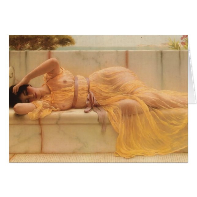 Mädchen Johns William Godward- im gelben (Vorderseite (Horizontal))