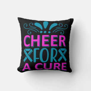 Mädchen jubeln für eine Heilung  Kissen