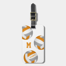 Mädchen Jungen orange-graues Volleyballteam