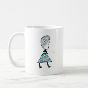 Mädchen Kaffeetasse