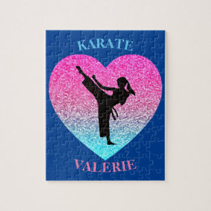 Mädchen Karate Blau