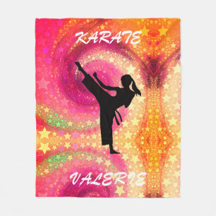 Mädchen Karate Tropical Swirl Fleece-Decke Fleecedecke