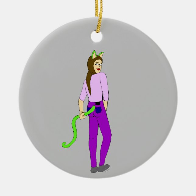 Mädchen Keramik Ornament (Vorne)